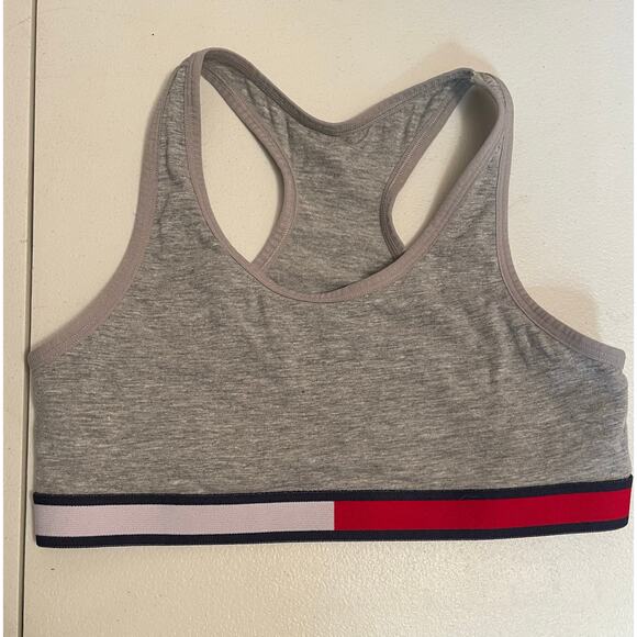 Tommy Hilfiger XL 16 sports bra red white blue gray girls teen‎ - Picture 1 of 4